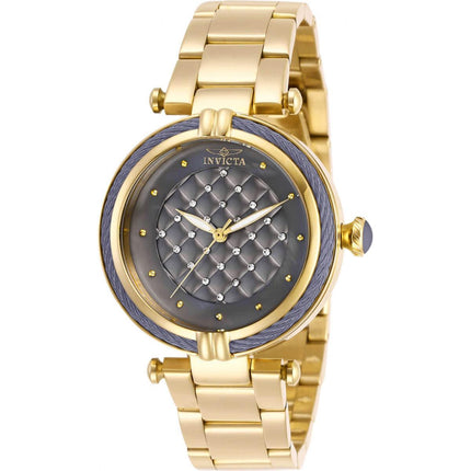 Invicta Women's Quartz Watch - Bolt Crystal Gunmetal MOP Dial Bracelet | 28929 ,