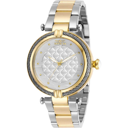 Invicta Women's Quartz Watch - Bolt Crystal White MOP Dial Two Tone Bracelet | 28934 ,