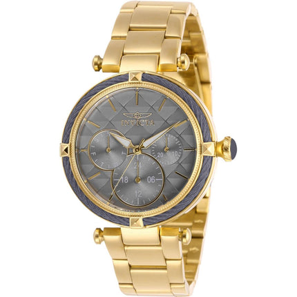 Invicta Women's Quartz Watch - Bolt Grey Dial Yellow Gold Bracelet | 28958 ,