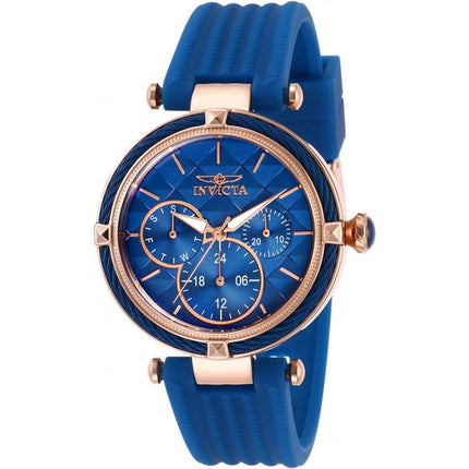 Invicta Women's Quartz Watch - Bolt Rose Gold Case Blue Dial Rubber Strap | 28971 ,