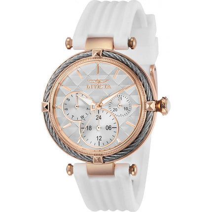 Invicta Women's Quartz Watch - Bolt Rose Gold Case White Dial Rubber Strap | 28969 ,