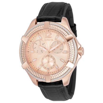 Invicta Women's Quartz Watch - Bolt Rose Gold Tone Dial Leather Strap | 30892 ,