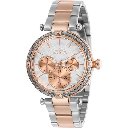 Invicta Women's Quartz Watch - Bolt White and Rose Gold Dial Two Tone Bracelet | 28962 ,