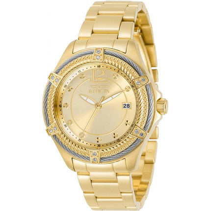 Invicta Women's Quartz Watch - Bolt Yellow Gold Stainless Steel Bracelet | 30880 ,