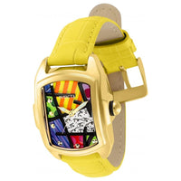 Invicta Women's Quartz Watch - Britto Gold Tone Case Yellow Leather Strap | 32407 ,
