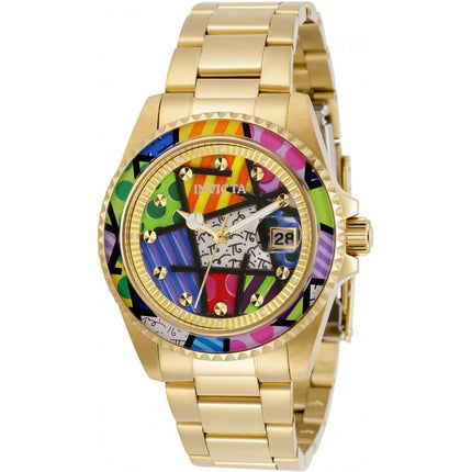 Invicta Women's Quartz Watch - Britto Yellow Gold Tone Steel Bracelet | 32412 ,