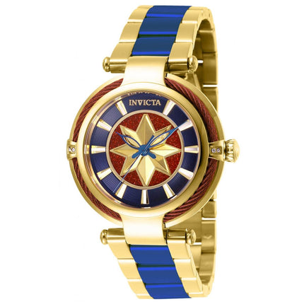 Invicta Women's Quartz Watch - Captain Marvel Two Tone Steel Bracelet | 28832 ,