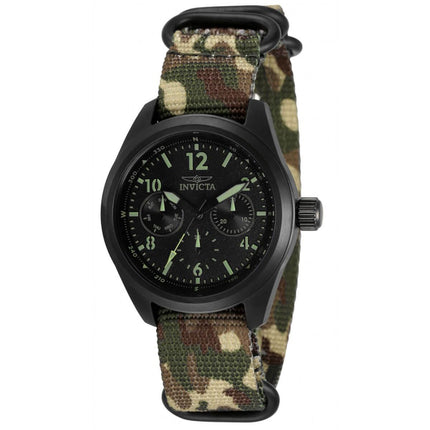 Invicta Women's Quartz Watch - Coalition Forces Black Dial Nylon Strap | 33572 ,