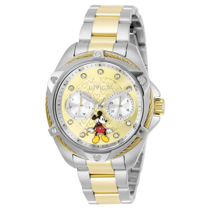 Invicta Women's Quartz Watch - Disney Mickey Mouse Gold and Silver Tone Dial | 32432 ,