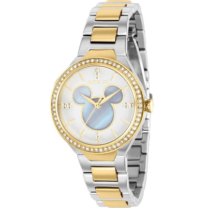 Invicta Women's Quartz Watch - Disney Mickey Mouse MOP and Silver Dial Crystal | 36345 ,