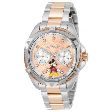 Invicta Women's Quartz Watch - Disney Mickey Mouse Rose Gold and Silver Dial | 32434 ,