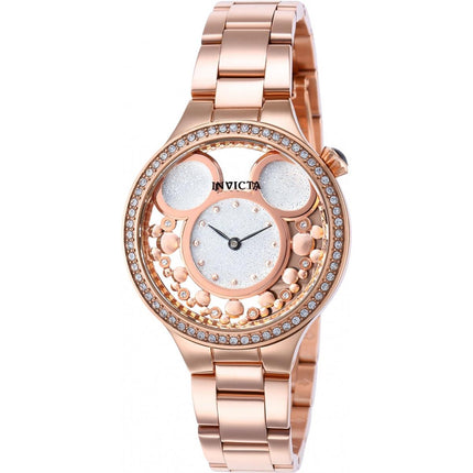 Invicta Women's Quartz Watch - Disney Mickey Mouse Rose Gold Steel Bracelet | 36261 ,