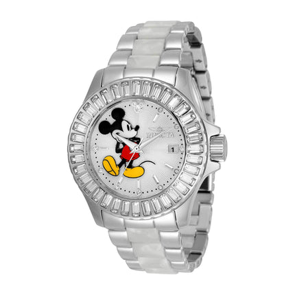 Invicta Women's Quartz Watch - Disney Mickey Mouse Silver Tone Dial Bracelet | 33231 ,