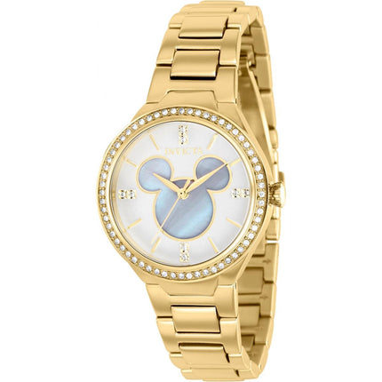 Invicta Women's Quartz Watch - Disney Mickey Mouse White and MOP Dial Steel | 36352 ,