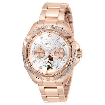 Invicta Women's Quartz Watch - Disney Minnie Mouse Rose Gold Steel Bracelet | 32439 ,