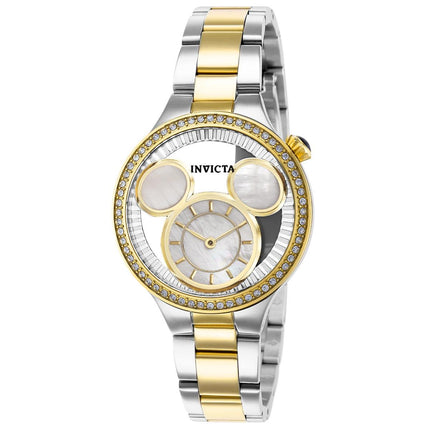 Invicta Women's Quartz Watch - Disney MOP and Gold Dial Two Tone Bracelet | 36265 ,