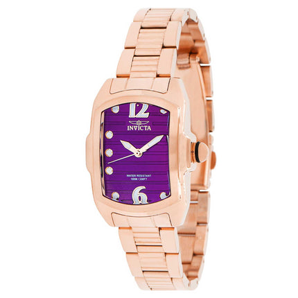 Invicta Women's Quartz Watch - Lupah Purple Dial Rose Gold Steel Bracelet | 39798 ,