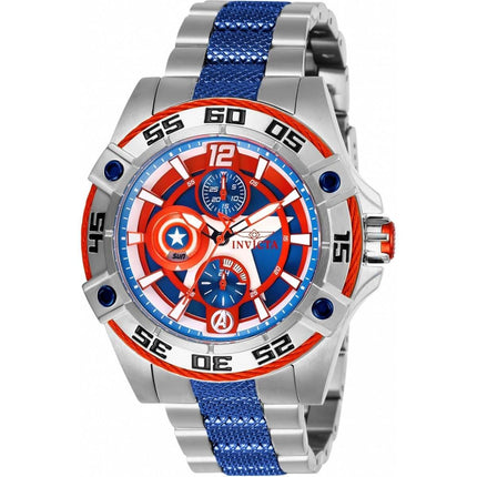 Invicta Women's Quartz Watch - Marvel Blue and Red Dial Two Tone Bracelet | 27018 ,