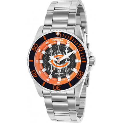 Invicta Women's Quartz Watch - NFL Chicago Bears Black and Orange Dial Steel | 36934 ,