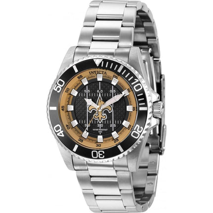 Invicta Women's Quartz Watch - NFL New Orleans Saints Black and Brown Dial | 36940 ,