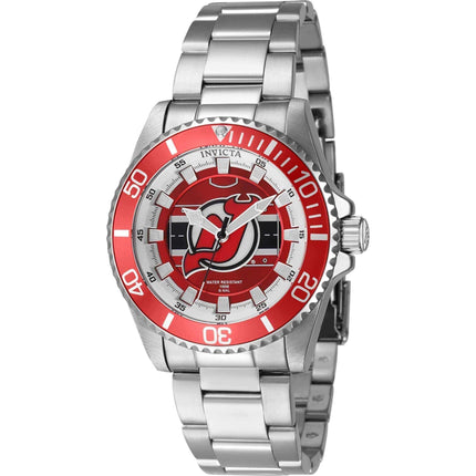 Invicta Women's Quartz Watch - NHL New Jersey Devils Silver Stainless Steel | 42221 ,