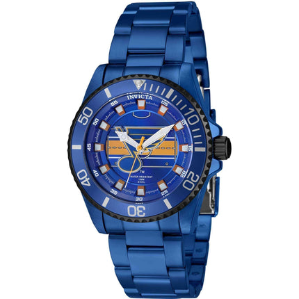 Invicta Women's Quartz Watch - NHL St. Louis Blues Rotating Bezel Blue Steel | 42228 ,