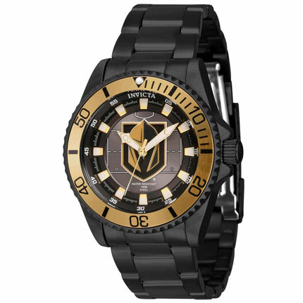 Invicta Women's Quartz Watch - NHL Vegas Golden Knights Black Steel Bracelet | 42209 ,
