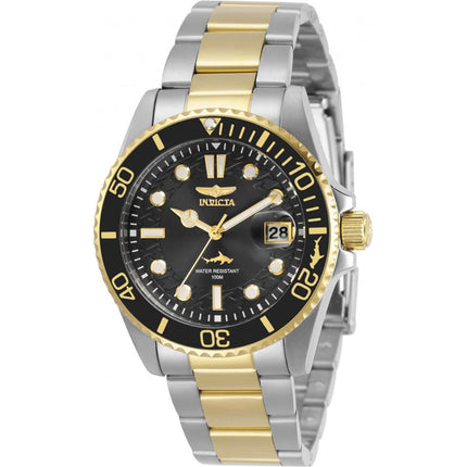 Invicta Women's Quartz Watch - Pro Diver Black Dial Two Tone Bracelet | 30483 ,