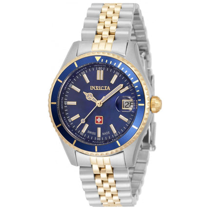 Invicta Women's Quartz Watch - Pro Diver Blue MOP Dial Rotating Bezel Bracelet | 33450 ,