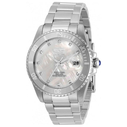 Invicta Women's Quartz Watch - Pro Diver Diamond White Mother of Pearl Dial | 31699 ,