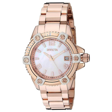 Invicta Women's Quartz Watch - Pro Diver MOP Dial Stainless Steel Bracelet | 27884 ,