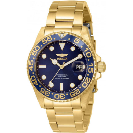 Invicta Women's Quartz Watch - Pro Diver Rotating Bezel Yellow Gold Bracelet | 33262 ,