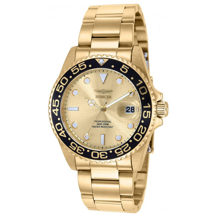 Invicta Women's Quartz Watch - Pro Diver Rotating Bezel Yellow Gold Bracelet | 36544 ,