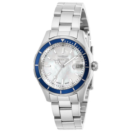 Invicta Women's Quartz Watch - Pro Diver White Mother of Pearl Dial Bracelet | 28644 ,