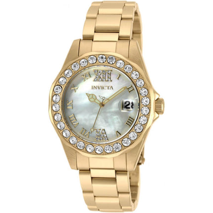 Invicta Women's Quartz Watch - Sea Base White Dial Yellow Gold Bracelet | 20389 ,