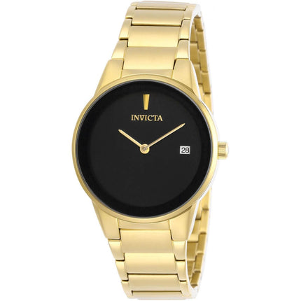 Invicta Women's Quartz Watch - Specialty Black Dial Yellow Gold Bracelet | 29485 ,