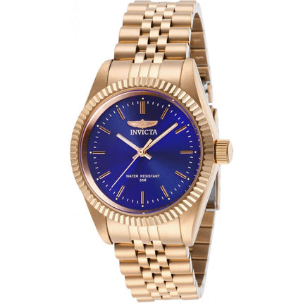 Invicta Women's Quartz Watch - Specialty Blue Dial Rose Gold Bracelet | 29415 ,