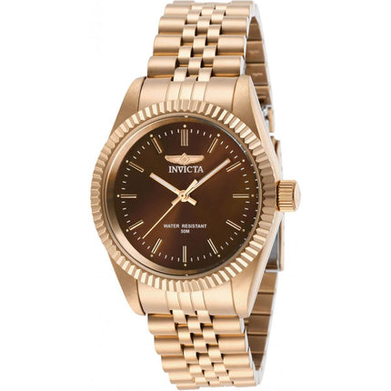 Invicta Women's Quartz Watch - Specialty Brown Dial Rose Gold Bracelet | 29416 ,