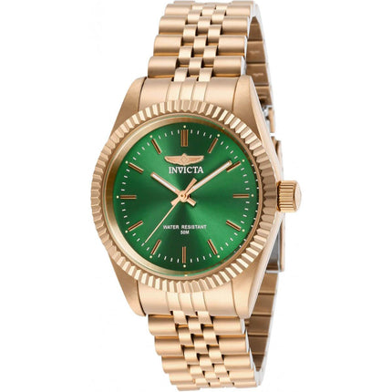 Invicta Women's Quartz Watch - Specialty Green Dial Rose Gold Bracelet | 29414 ,