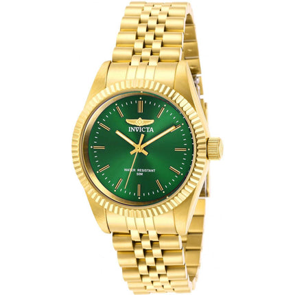 Invicta Women's Quartz Watch - Specialty Green Dial Yellow Gold Bracelet | 29408 ,