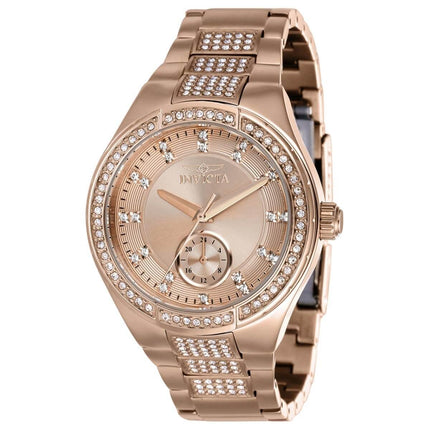 Invicta Women's Quartz Watch - Specialty Rose Gold Tone Dial Bracelet | 38633 ,