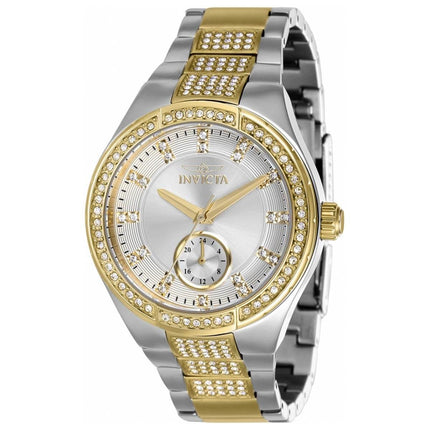 Invicta Women's Quartz Watch - Specialty Silver Tone Dial Two Tone Bracelet | 38632 ,