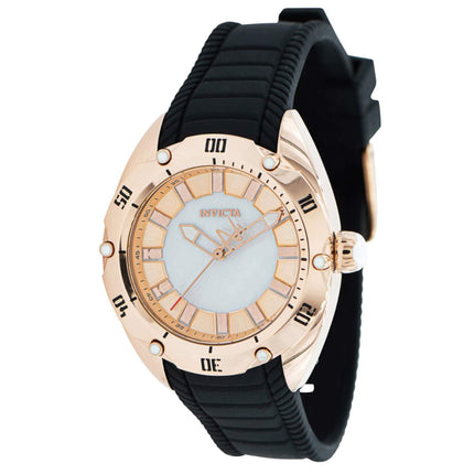 Invicta Women's Quartz Watch - Venom White and Rose Gold Dial Black Strap | 35670 ,