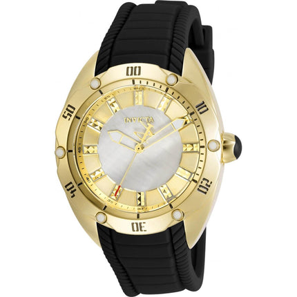 Invicta Women's Quartz Watch - Venom White MOP Dial Black Rubber Strap | 30972 ,