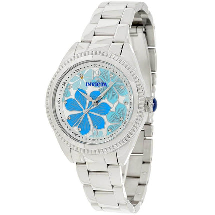 Invicta Women's Quartz Watch - Wildflower Flowers Design Dial Steel Bracelet | 37140 ,