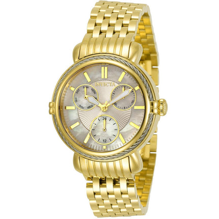 Invicta Women's Quartz Watch - Wildflower MOP Dial Yellow Gold Bracelet | 30867 ,