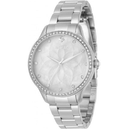 Invicta Women's Quartz Watch - Wildflower Silver Oyster Dial Steel Bracelet | 35553 ,