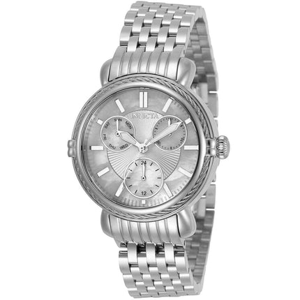 Invicta Women's Quartz Watch - Wildflower White MOP Dial Silver Bracelet | 30866 ,