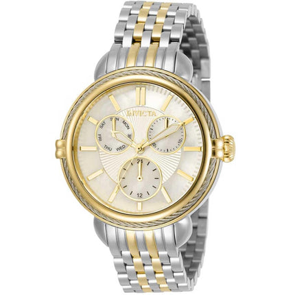 Invicta Women's Quartz Watch - Wildflower White MOP Dial Two Tone Bracelet | 30851 ,