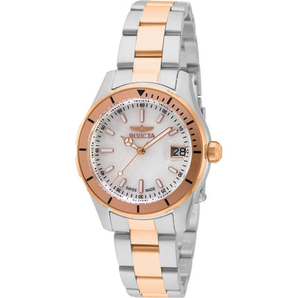 Invicta Women's Swiss Quartz Watch - Pro Diver Mother of Pearl Dial Bracelet | 33428 ,